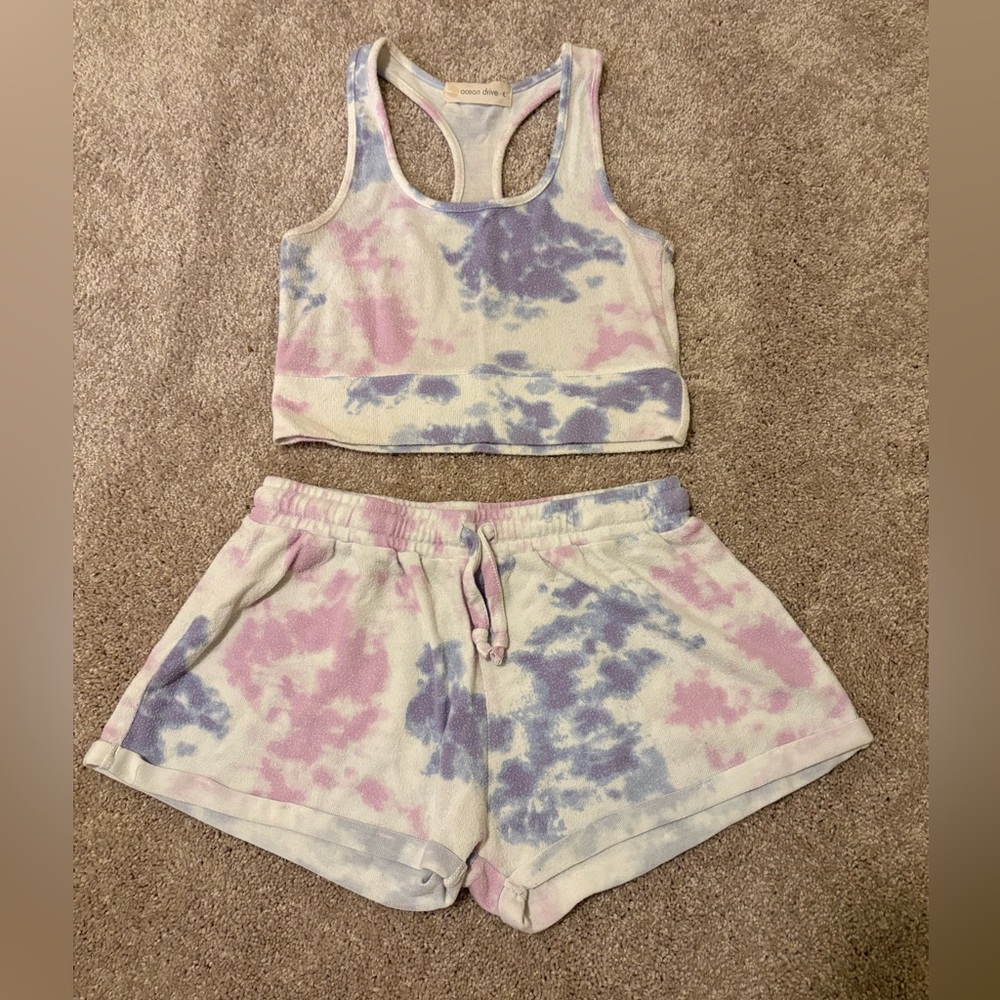 Ocean Drive Pastel Tie-Dye Pajama Set